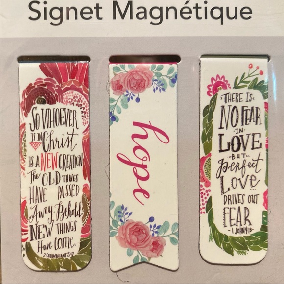 Religious Magnetic Bookmarks S/6, Hope Bookmark, Rejoice Always Grace Upon Grace - Picture 5 of 10